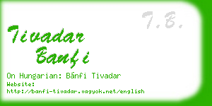 tivadar banfi business card